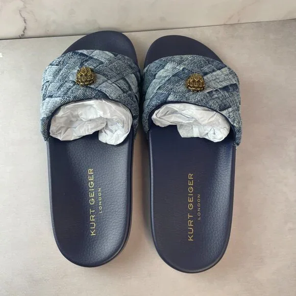 KURT GEIGER DENIM SLIDES 8.5 - Picture 6 of 12